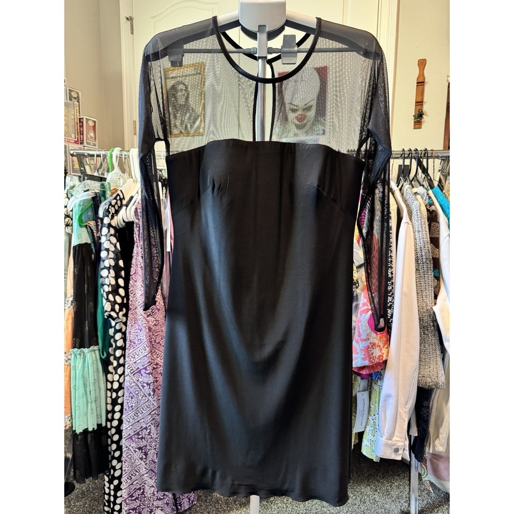 Black Illusions Neckline Dress By JS Boutique - Size 12